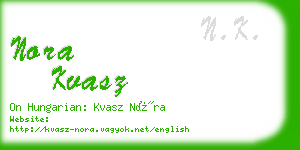 nora kvasz business card